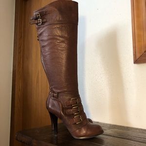 Aldo Buckled Brown Knee high boots Size 40